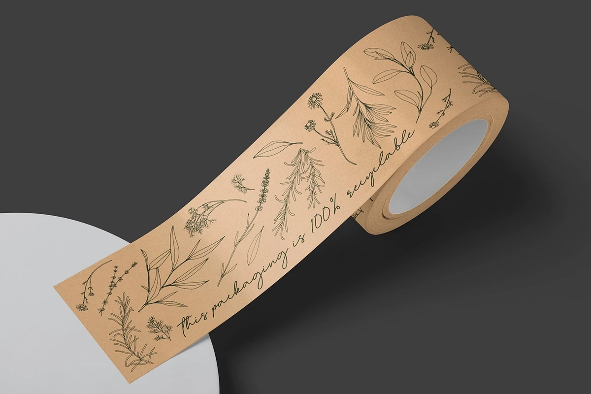 Custom packaging tape displaying a distinct logo, designed to elevate brand visibility and provide a personalized touch to your shipping materials.